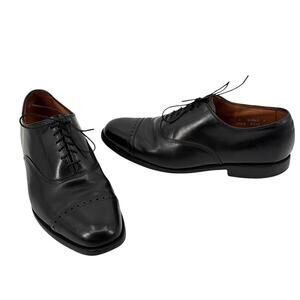 Allen Edmonds Byron Cap Toe Oxford Shoes Sz 10D Black Corpcore Old Money Ivy